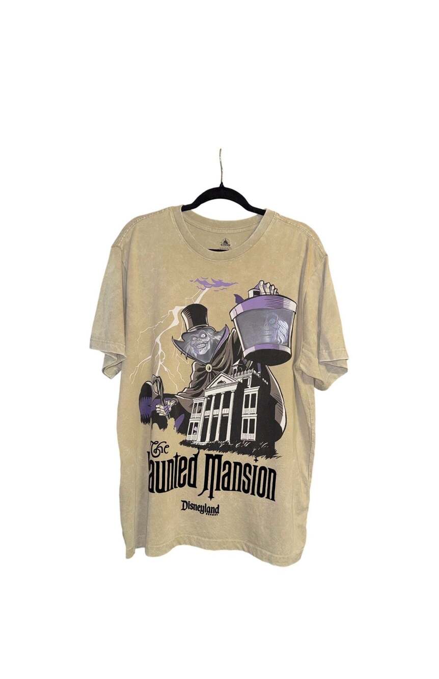 Disney Parks The Haunted Mansion Hatbox Ghost Acid Wash T-Shirt